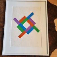 Max Bill, Farb-Litho, röm. nummeriert, handsigniert, gerahmt