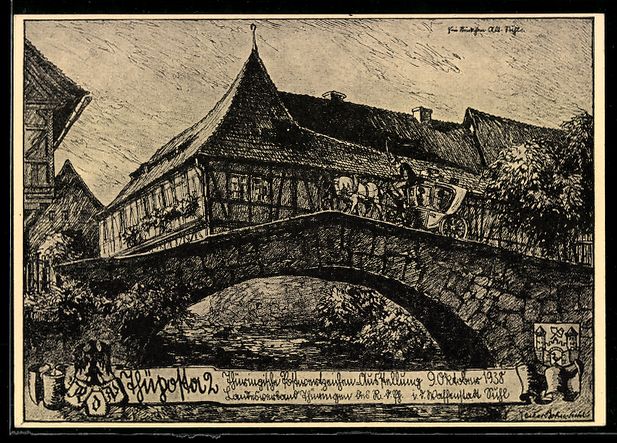 Cartoline postali: Suhl, Thüposta 2, Thüringische Postwer – Usato da Berlin venduto da bartko-reher