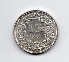 (715) Schweiz, 1 Franken 1850, top stgl