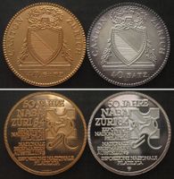 NABA ZÜRI 1984 ZÜRICH 40 Batzen, Silber & Bronze v. Huguenin