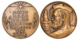 Schützenmedaille Zürich "50 Jahre VSSV" von 1955 (unz)