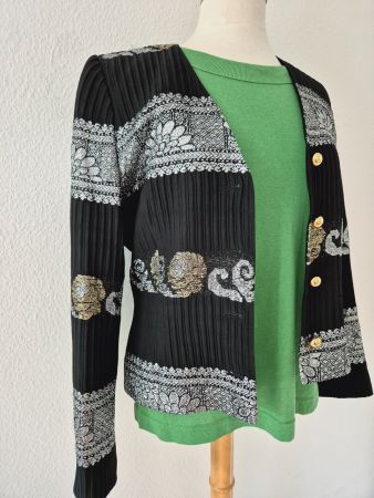 ROGER SAKOUN PARIS JACKE M seide GOLD SILBER TOP KLASSIKER