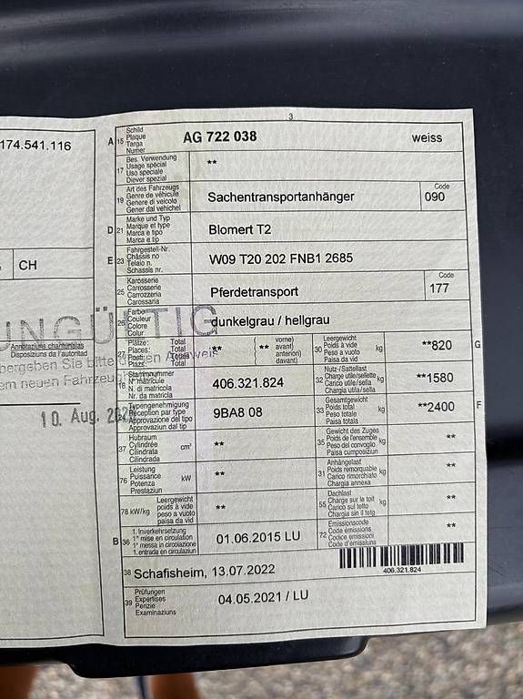 Anhänger: Pferde Anhänger  – Gebraucht aus Pratteln von Caterinaandreano03 4