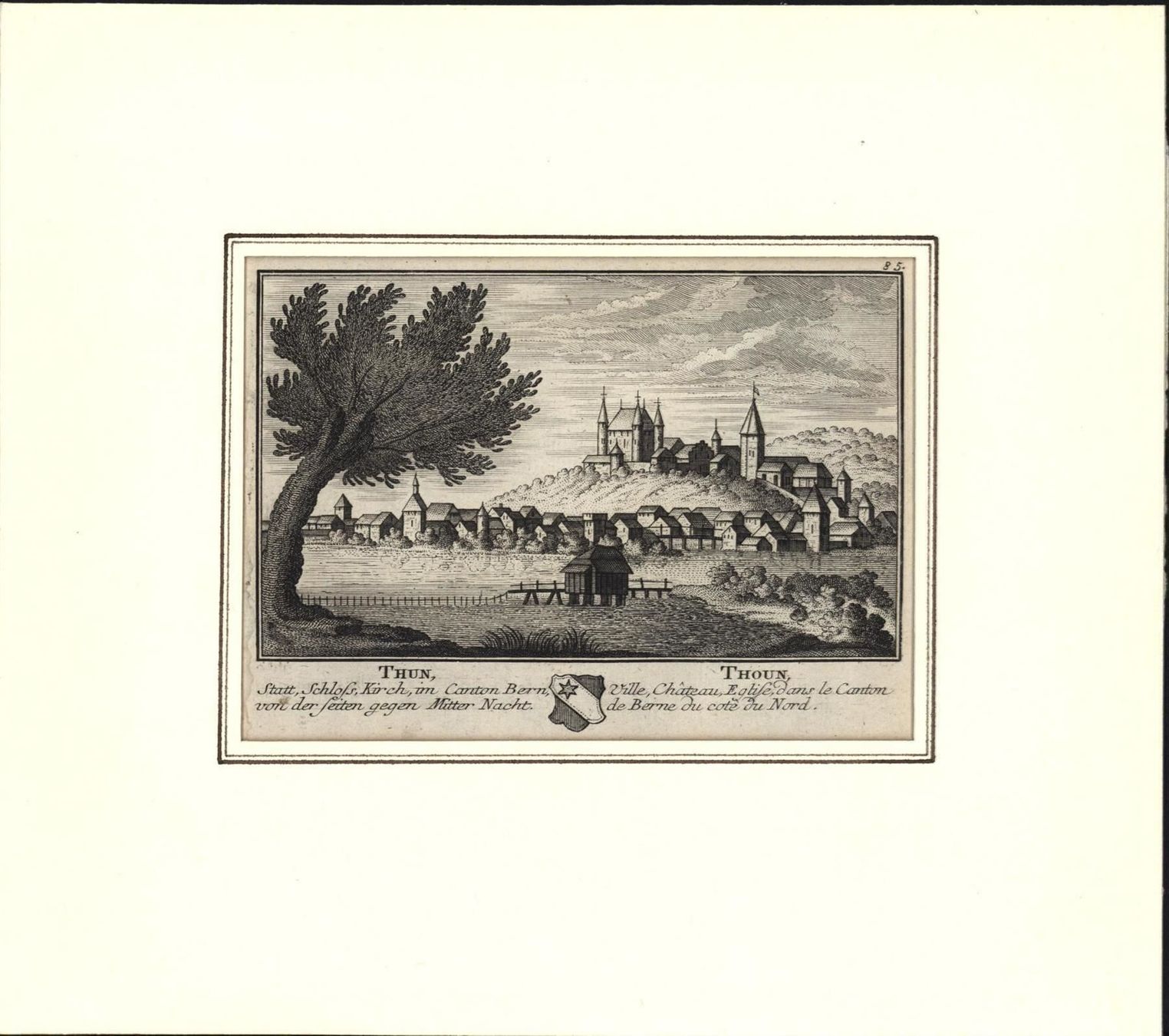 Incisioni: Thun von Herrliberger 1754 – Usato da Rafz venduto da Helvet32