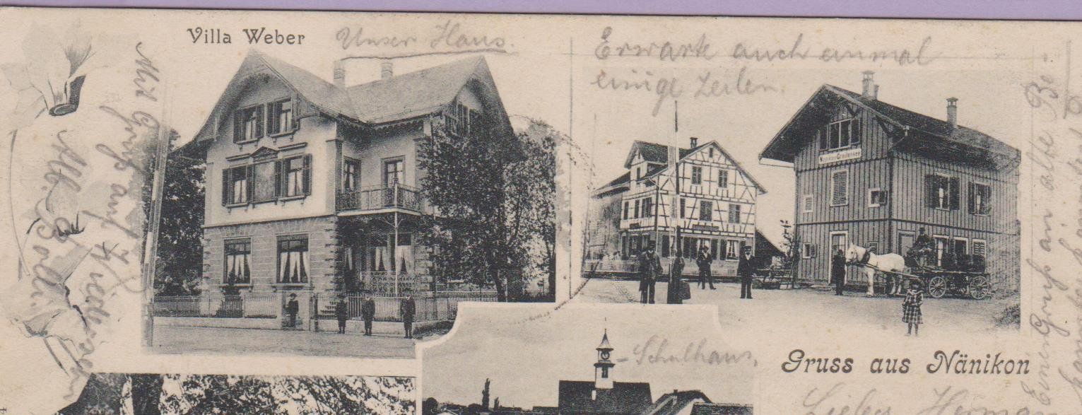 Cartoline postali: Nänikon  -  alte Ansichtskarte mit Stab-Stempel  Dürstelen – Usato da Vitznau venduto da Ropaku 1