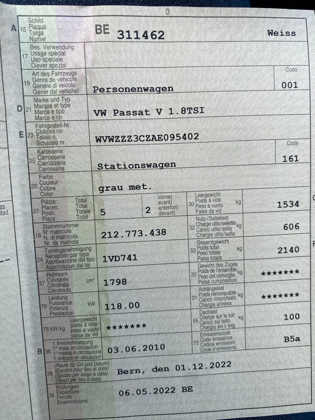VW Autos: VW PASSAT 1.8 TSI - KOMBI - AUTOMAT – Gebraucht aus Bern von hotcars24 4