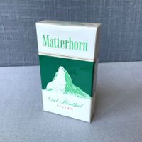 ⚫️ Zigaretten Packung MATTERHORN Cool Menthol – 80er Jahre ⚫