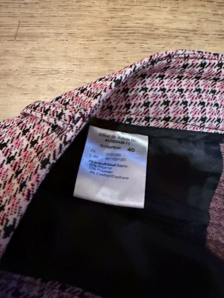 Navyboot Hosen: Navyboot Damenhose, Gr. 40, kariert, pink/schwarz – Gebraucht aus Walde AG von Hanutta 1
