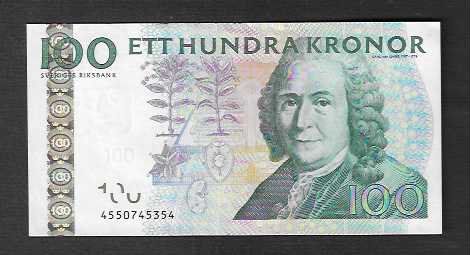 Banconote: Swedwn  100  Kronor   Bankfrisch – Nuovo (secondo la descrizione) da Gordola venduto da coinsandnotes