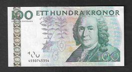 Swedwn  100  Kronor   Bankfrisch