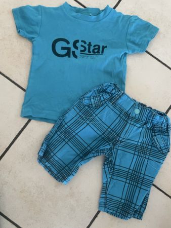 T-Shirt und Shorts Gr. 104 Topolino kariert