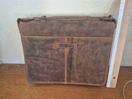 Mallette,housse ordi cuir, porte-documents NEUF GREEN BURRIS