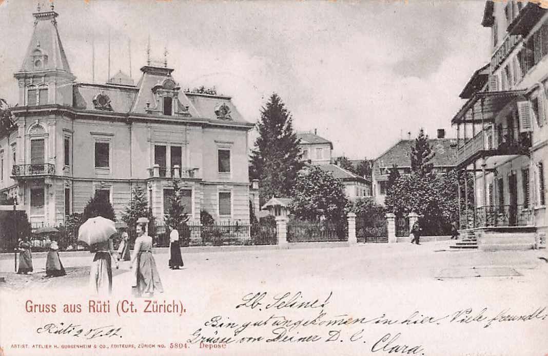 Cartoline postali: Ansichtskarte RÜTI 21.5.1902 – Usato da Lufingen venduto da Rac0