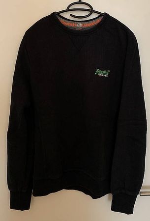 Superdry, Schwarzer Pullover, Grösse S