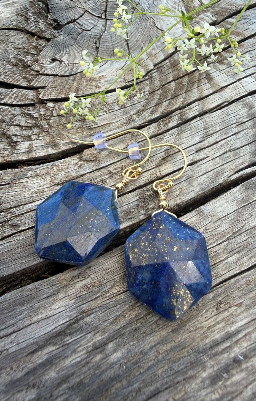 Orecchini pendenti & Orecchini a lobo: Edle Lapis Lazuli Ohrhänger vergoldet – Nuovo e nell'imballaggio originale da Rombach venduto da Ivreajewels 3