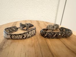 Original Christian Dior J'Adior Stoff-Armbänder Set 2 Stück