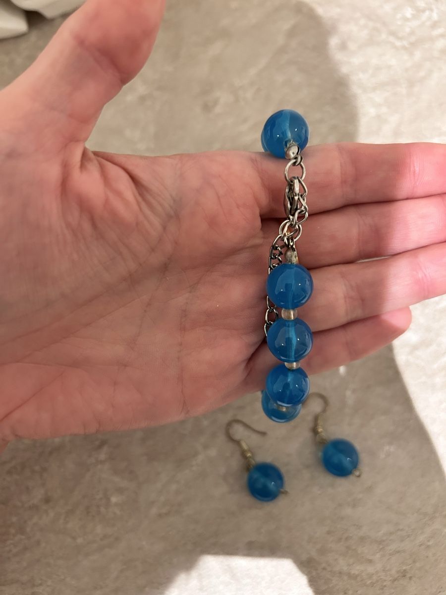 Bracciali & Braccialetti: Blauer Modeschmuck (Armband + Ohrringe) – Usato da Sursee venduto da ramona0406 2