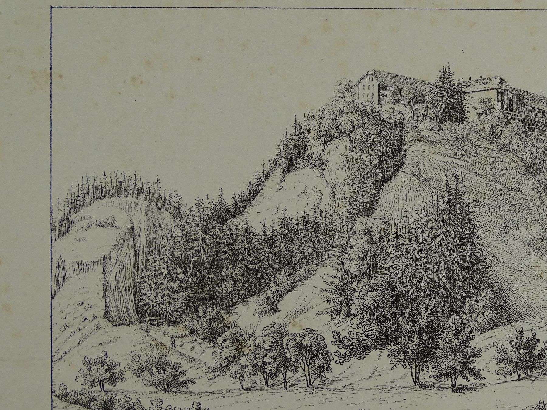 Stiche: THORBERG, BERN, FEDERLITHOGRAPHIE 1840 – Gebraucht aus Grüningen von Kartensammler 2