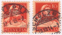 2 * Tellbrustbild, SBK 126I, gestempelt