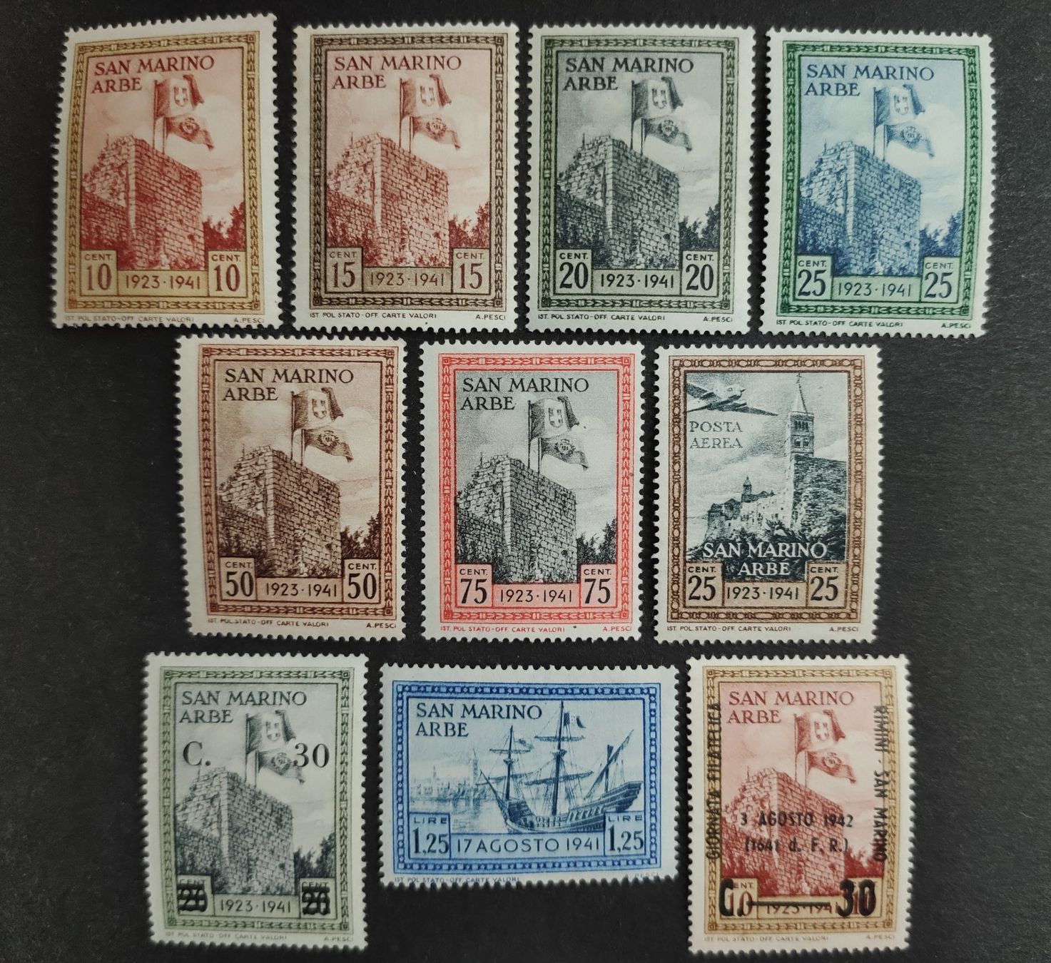 Alle Briefmarken: San Marino 1942, LoT ungestempelt – Gebraucht aus Wil SG von Zazal