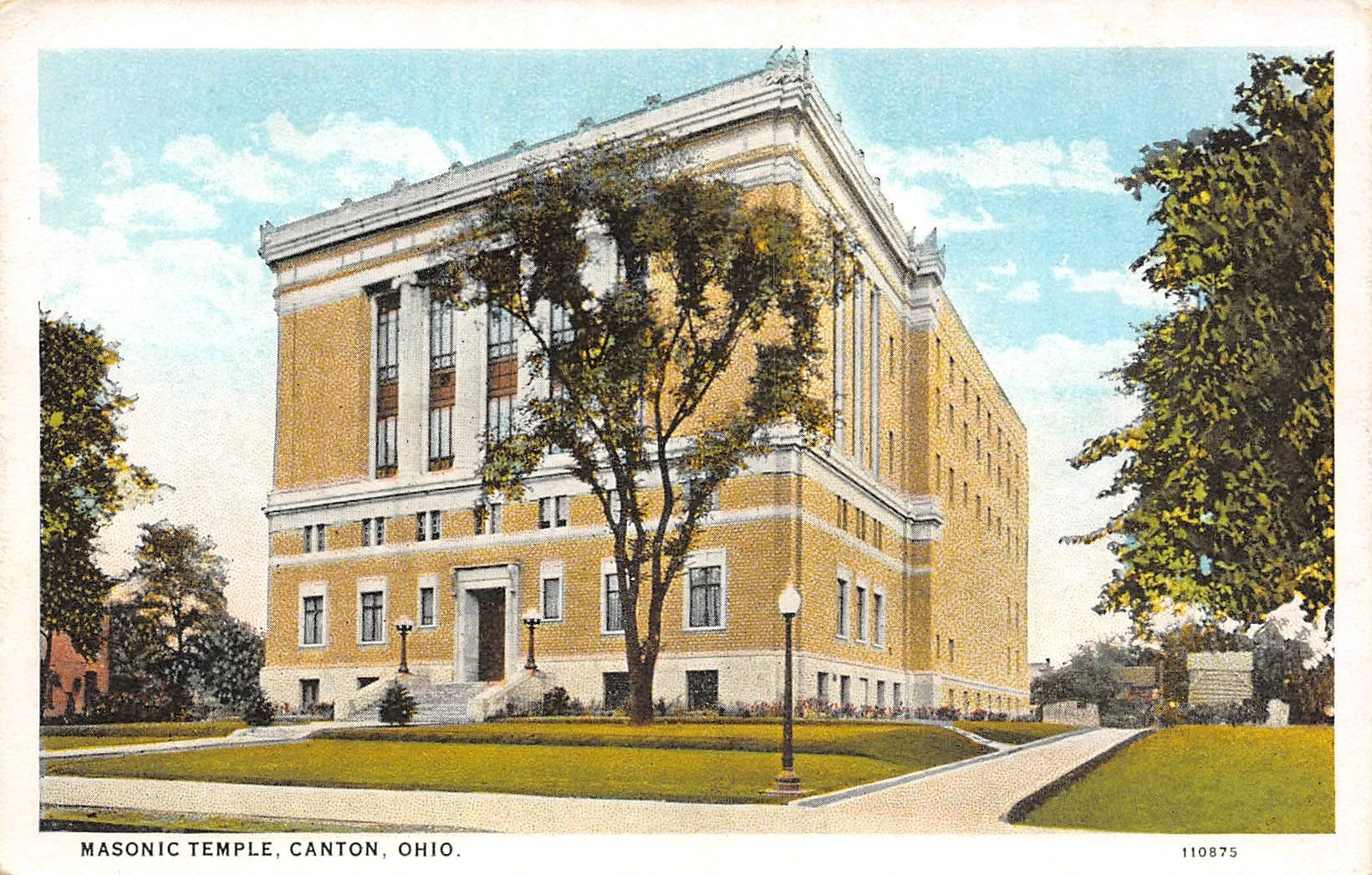 Ansichtskarten: Masonic Temple, Canton, Ohio – Gebraucht aus Ottikon b.Kemptth. von Neptun1974