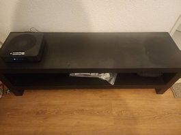 (Free) TV bench, black-brown, 120x35x36 cm