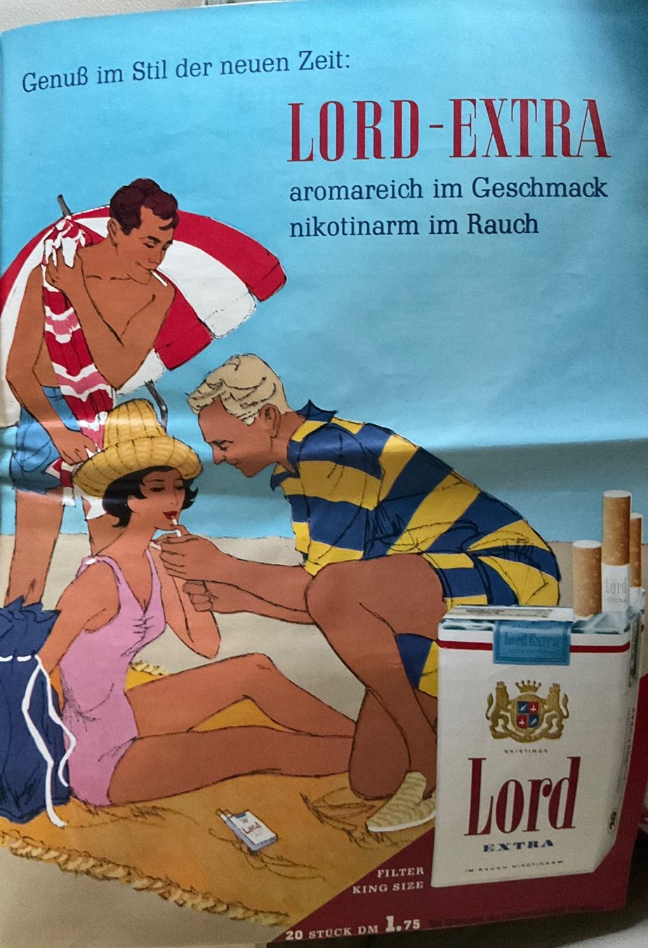 Tabacchi: Werbung Lord Extra Zigaretten – Usato da Tecknau venduto da bleilaus