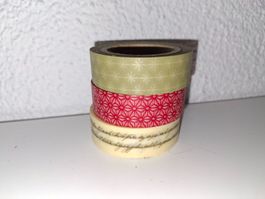 Deko-Klebebänder/Washi Tape, 3 Rollen, NEU