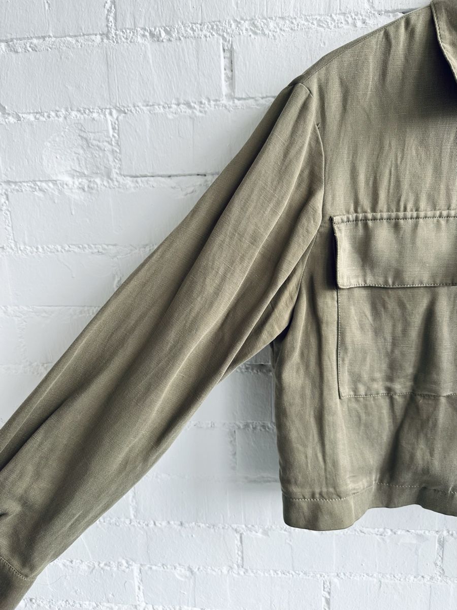 Mango Jacken: Khakifarbene Kurzjacke von Mango / Gr. S – Gebraucht aus Bern von Fraeuleinhonig 4