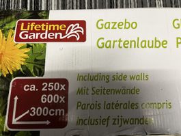 Gazebo Lifetime Garden 3x6m mit Seitenwaenden neu