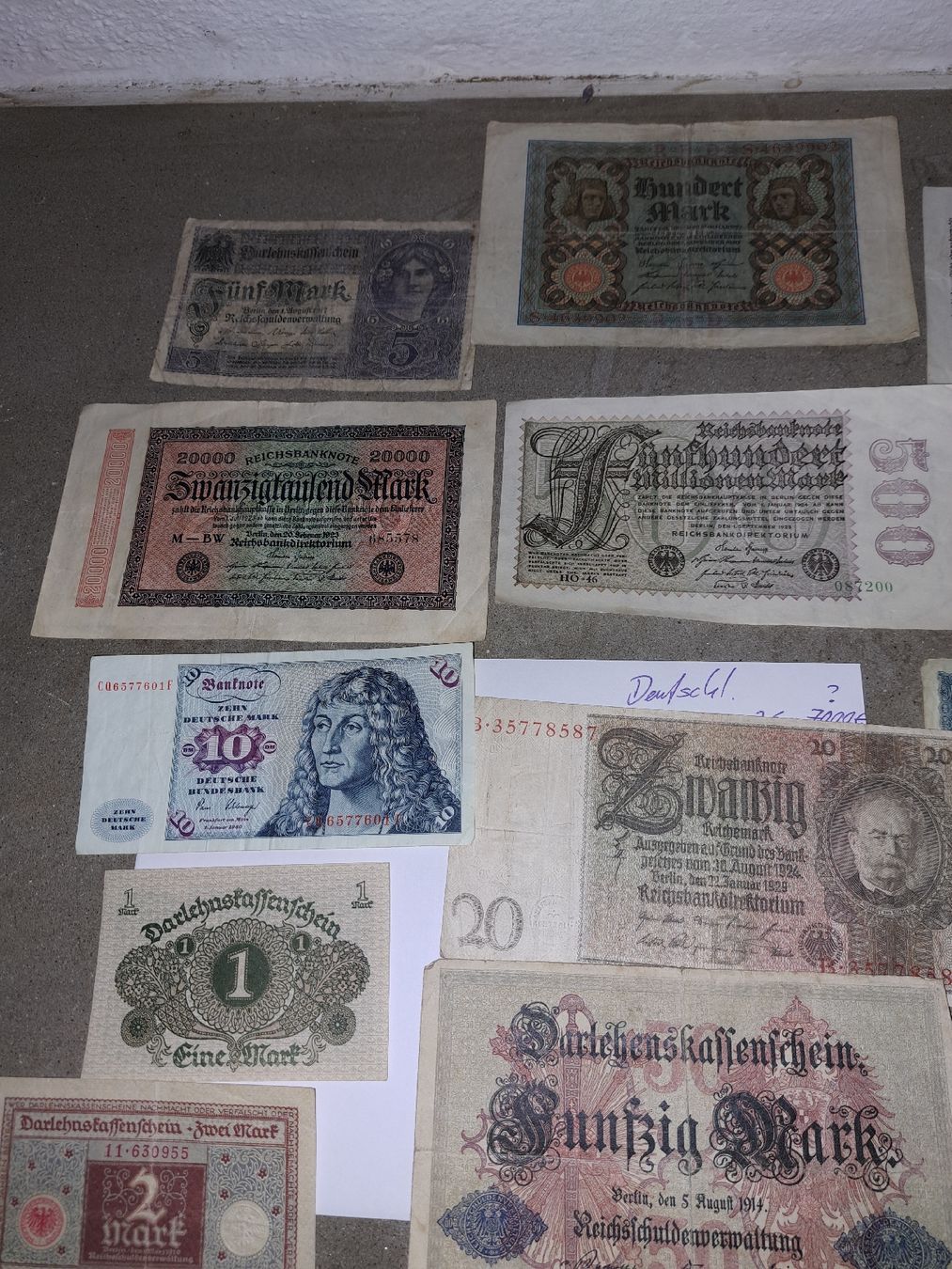 Banconote: Alte Deutsche Reichsbanknoten Sammlung,  – Usato da Kölliken venduto da Upcycling-by-Mc-TAM 1