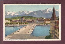LUZERN - Seebrücke - Bahnhof
