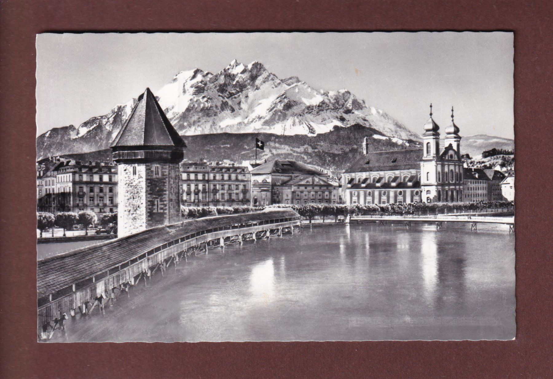 Cartoline postali: LUZERN - Kapellbrücke - 1962 – Usato da Pully venduto da nicecards-shop
