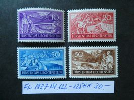FL 1937 Nr. 122-125 postfrisch