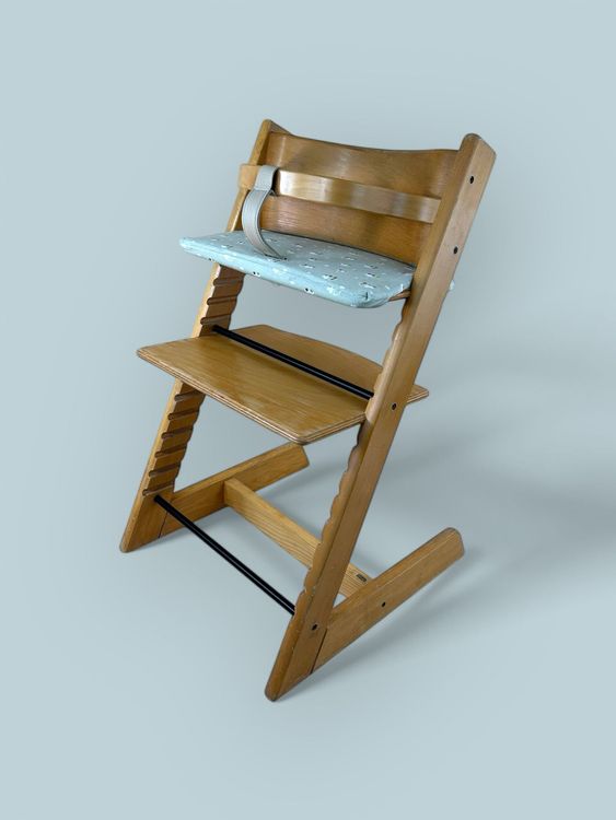 Stokke® Tripp Trapp inkl. Kissen & Holzbügel / Buche 1