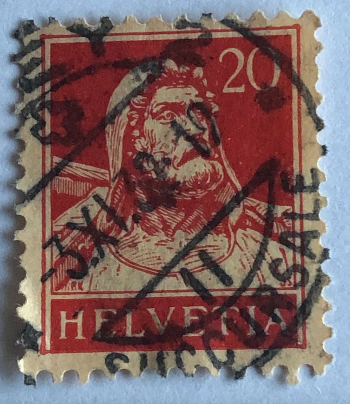 Alle Briefmarken: Tellbrustbild Nr.174 gestempel    – Gebraucht aus Aarau von Billa007