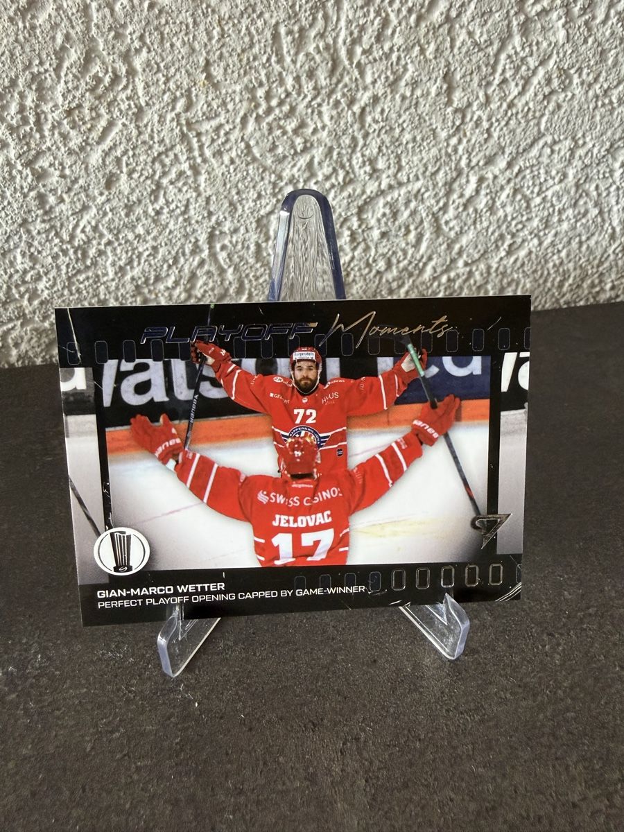 Sportzoo Carte collezionabili: Gian-Marco Wetter - Playoff moments – Nuovo e nell'imballaggio originale da Réchy venduto da Leeroy1998