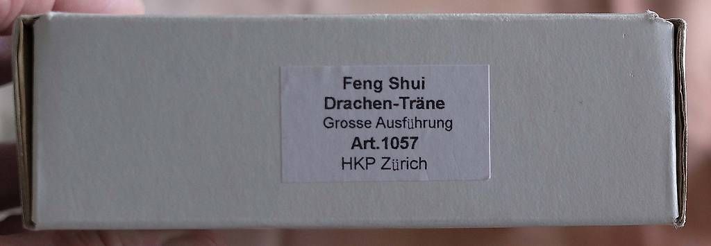 Minerali & Pietre curative: Feng Shui Drachenträne gross – Nuovo e nell'imballaggio originale da Cham venduto da paradora