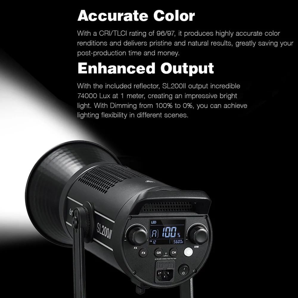 Godox Flash: Godox SL200II 200W LED-Videolicht 5600K – Nuovo e nell'imballaggio originale da Malans GR venduto da BUYBEST-Schweiz 5