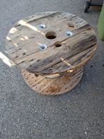 Holz Bobine, Dekotrommel Tischplatte 63cm
