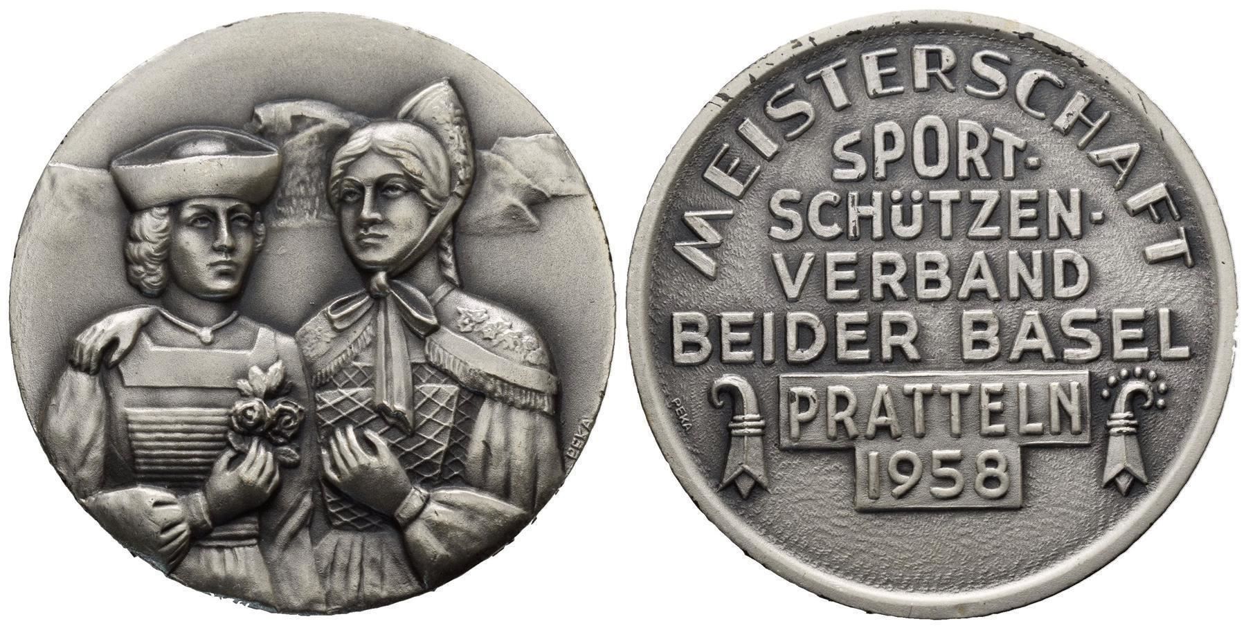 Médailles: Basel 1958  BR versilbert  R: 171  /381 – D'occasion à Trimbach par Solothurn1