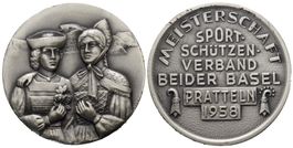 Basel 1958  BR versilbert  R: 171  /381