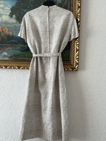Vintage Handarbeit Gereinigt Kleid Beige ReineCoton,Gr38,