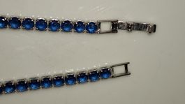Armband mit blauen Strass-Steinchen Modeschmuck