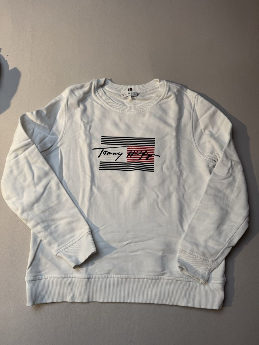 Tommy Hilfiger Maglioni & Felpe: Pull blanc Tommy Hilfiger S – Nuovo e nell'imballaggio originale da Porrentruy venduto da fee_24