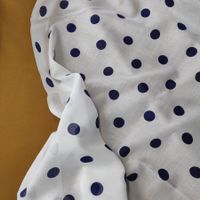 Ital. Designer Leinen Stoff leicht 1.70x1.35m bianco blu