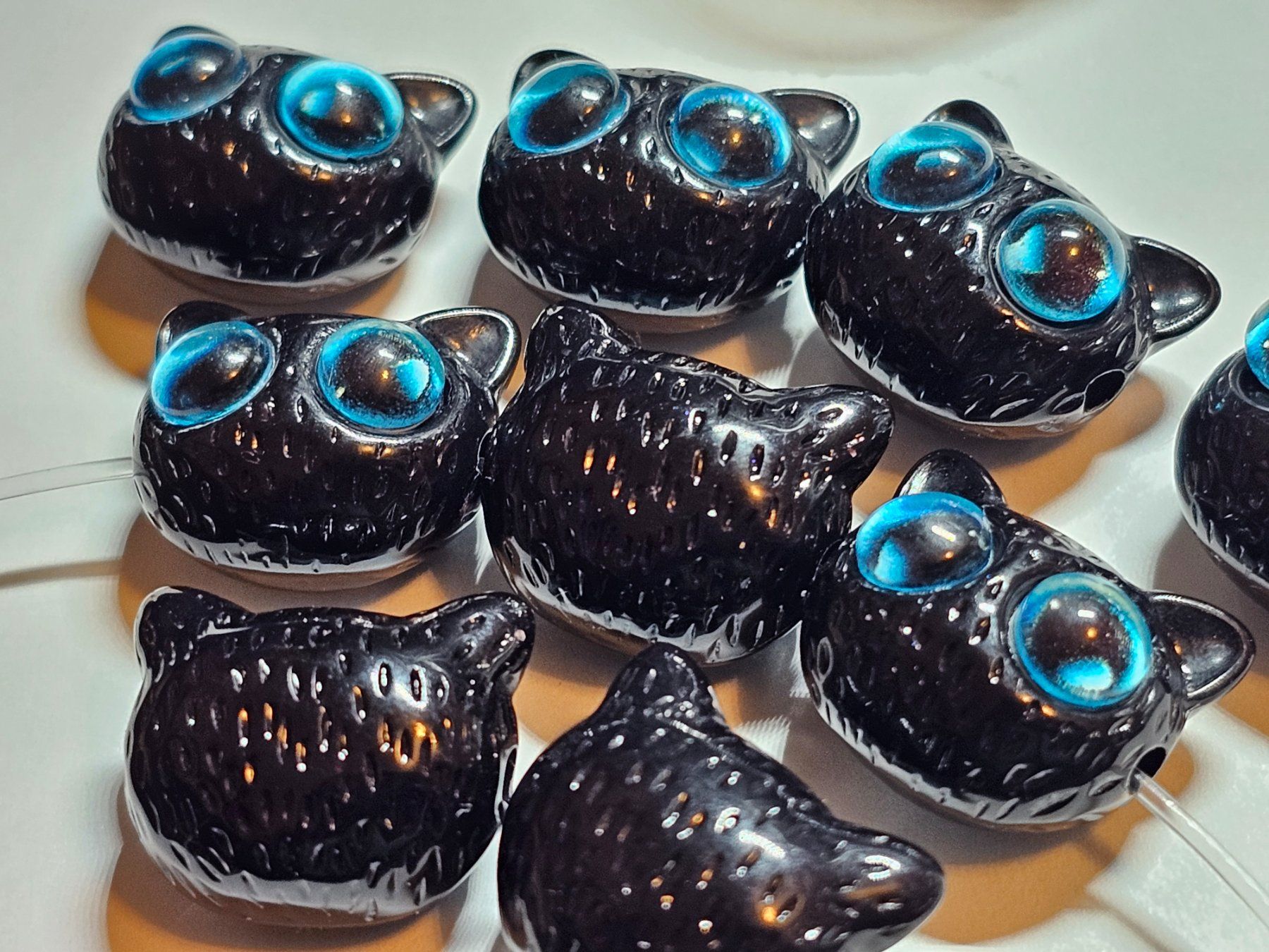 Perle (finte): Zwischen Elemente Eule Olive Kette Basteln Perlen lampwork – Nuovo (secondo la descrizione) da Riedt b. Erlen venduto da Gottestraene 3