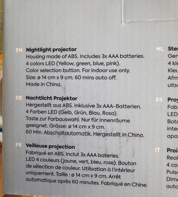 Lampade: Nachtlicht Projektor – Nuovo e nell'imballaggio originale da Bäriswil BE venduto da Elmejor11 3
