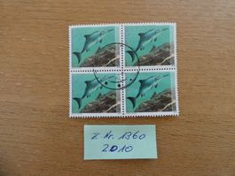 4er Block Sauriervorkommen in der Schweiz 2010, gelaufen