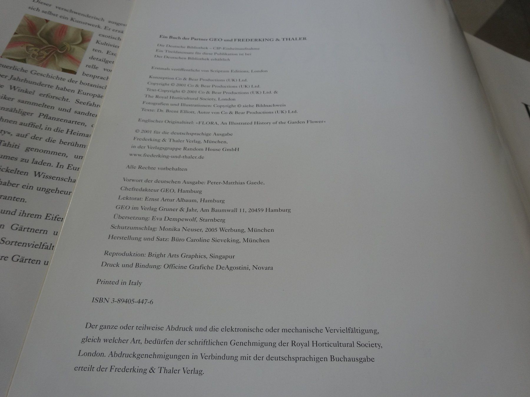 Libri: Flora  Der Duft der Ferne Brent Elliott – Usato da Neerach venduto da jenny062 2